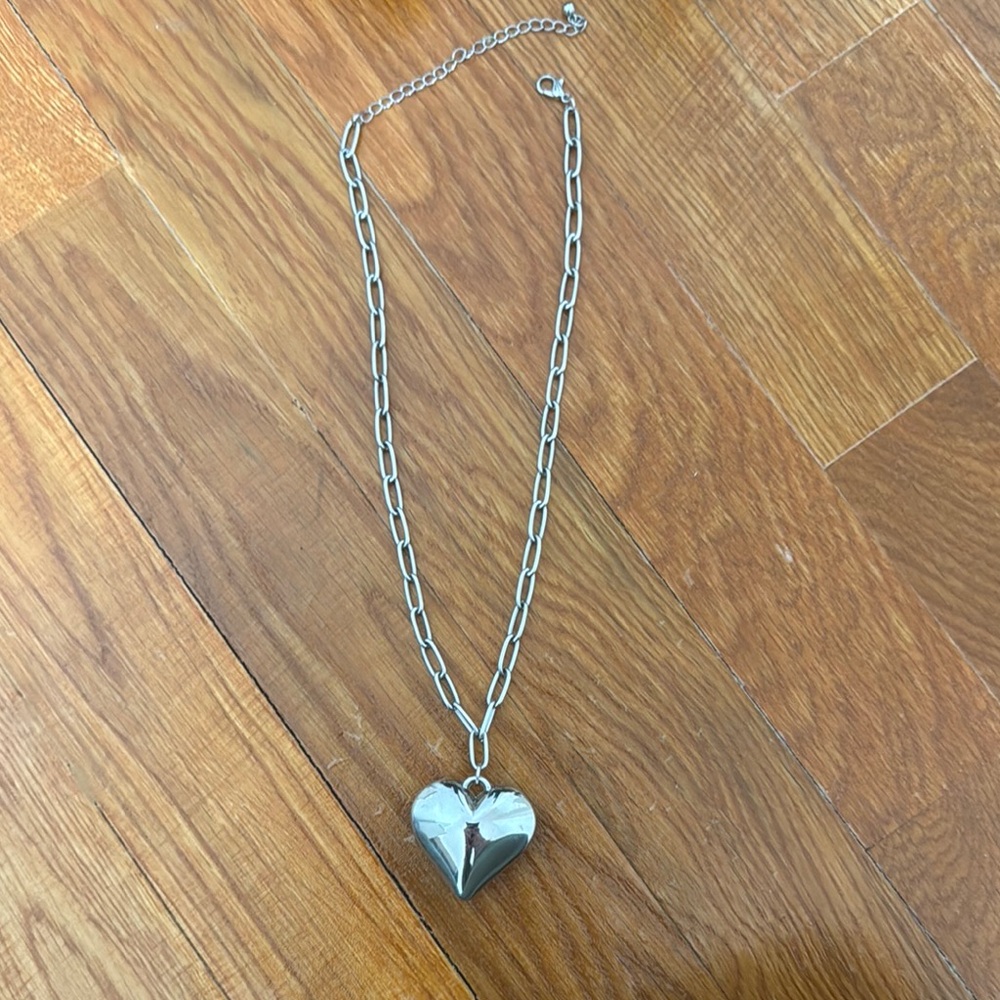 Silver Heart Pendant Necklace